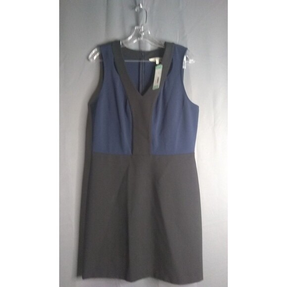 41 Hawthorn Sarya Ponte Knit Dress Navy & Black Tank Cut Out Details Size Large - Picture 3 of 10